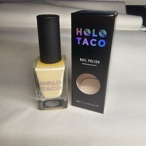 Holo Taco Butter Me Up Nail Polish Pastel Yellow Creme 12ml 0.4oz with Box